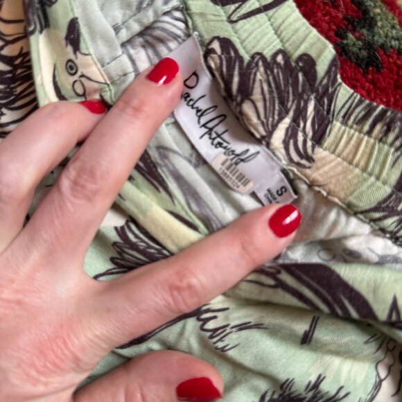 Rachel Antonoff Pajama Pants chicken print pale green loungewear - Picture 4 of 5